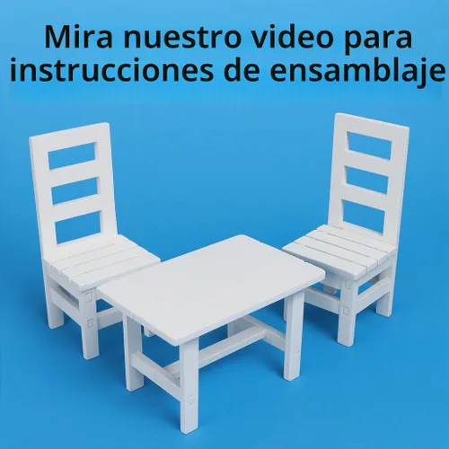Vista 6 de Marsrut - Muebles de madera para casa de muñecas a escala 1/6, muebles cuadrados de madera de 12 pulgadas, modelo de juguete para decoración