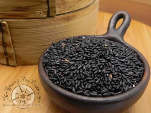 Vista 5 de Arroz negro 500 semillas sabor a nuez prohibido fácil de cultivar plantas orgánicas viables!