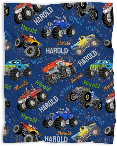 Vista 132 de Manta de bebé con texto en inglés «Just A Boy Who Loves Trucks» para niños y niñas, manta súper suave para envolver al recién nacido, acogedora