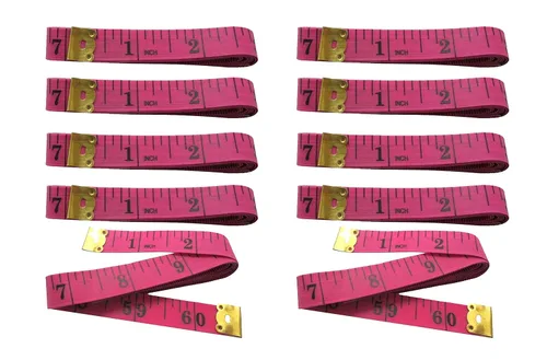 Vista 8 de Cinta métrica de cuerpo y tela para costura, costura, sastre, tela, cintura, manualidades, fitness, cinta métrica multiusos de doble cara, 60
