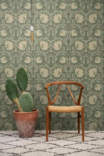 Vista 3 de NextWall - Papel pintado floral de pimpernel de pelar y pegar (Gardenia y Salvia)