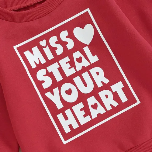 Vista 20 de Sudadera con cuello redondo para el día de San Valentín para bebé, niña, niño, para el día de San Valentín