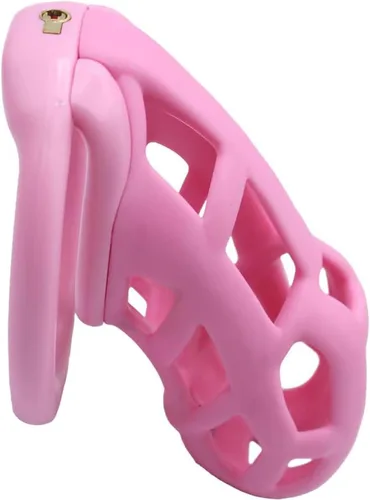 Vista 10 de Jaula de castidad de resina, dispositivo de castidad masculina 3.0 con 4 anillos, dispositivo de castidad masculina para pene, jaula de castidad
