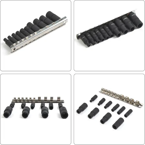 Vista 6 de Juego de 10 soportes de grifo de 1/4 "Dr 3/8" Dr Tap Socket Set Magnético
