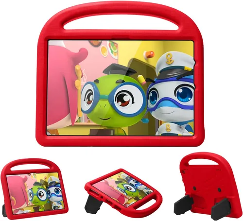 Vista 31 de Funda para tablet Kindle Fire 7 para niños (12.ª generación, versión 2022) con mango de pie de apoyo de forraje resistente, espuma EVA suave, a