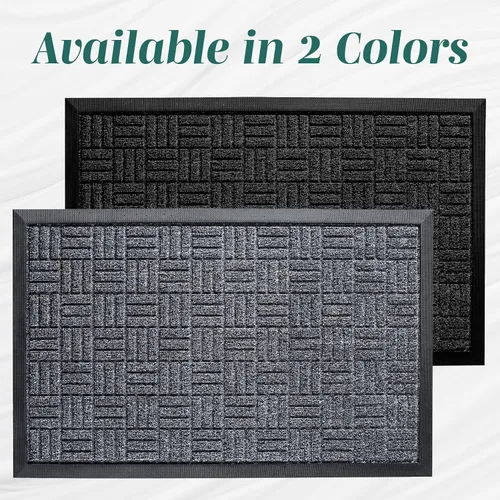 Vista 9 de HOMWE Juego de 2 tapetes para puerta delantera, 29.5 x 17.5 pulgadas, tapete para puerta de entrada y patio trasero, seguro para interiores