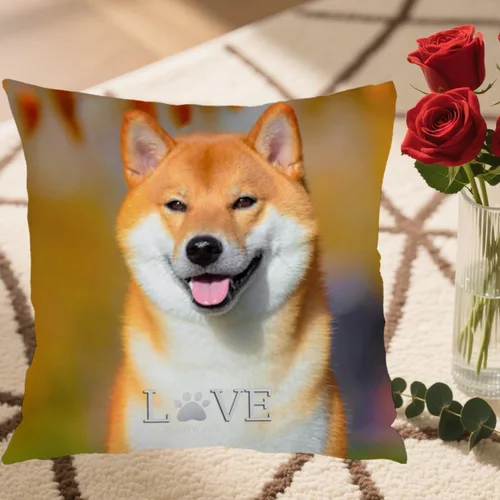 Vista 5 de Custom Single Photo Pillow Case Designed with Your Picture and Added Words producing a Decorative Throw Pillow That Makes Home Spaces Cozy and