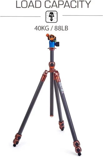 Vista 5 de 3 Legged Thing Pro Range 2.0 Winston 2.0 Kit de sistema de trípode de fibra de carbono – Trípode ajustable para cámara con 3 patas desmontables