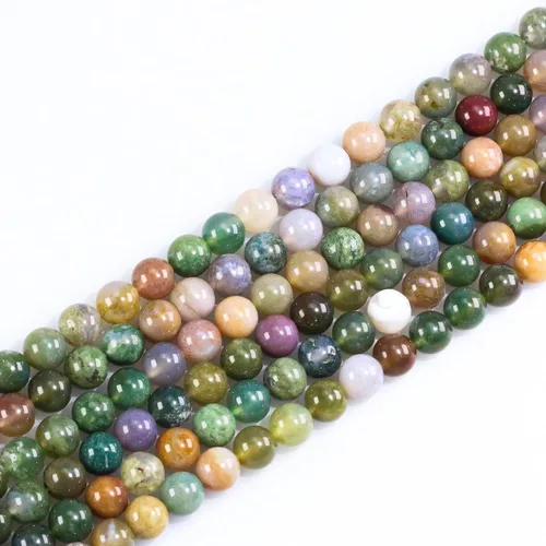 Vista 32 de Cuentas de gemas naturales redondas sueltas para fabricación de joyas DIY, energía de cristal, curación. 1 filamento de 38 cm (Amazonita, 4 mm