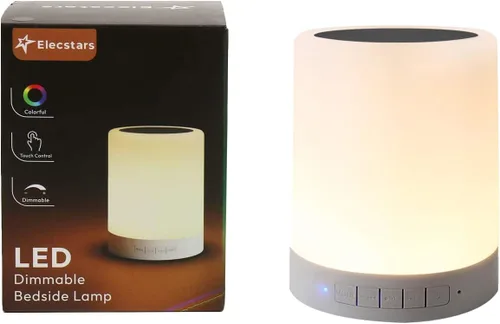 Vista 7 de Luz nocturna con altavoz Bluetooth, lámpara táctil recargable relajante