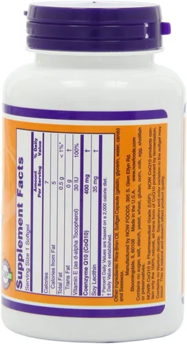 Vista 3 de Coq10 400 mg, W/Lecitina & Vitamina E 60 softgels
