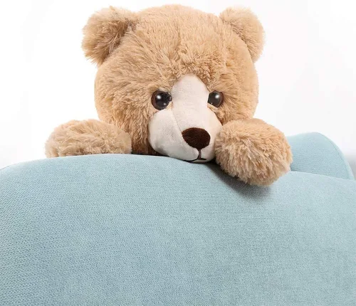 Vista 6 de Tezituor Oso de peluche de 24 pulgadas, gran oso de peluche con bufanda, bonito oso de peluche marrón para novias y niños