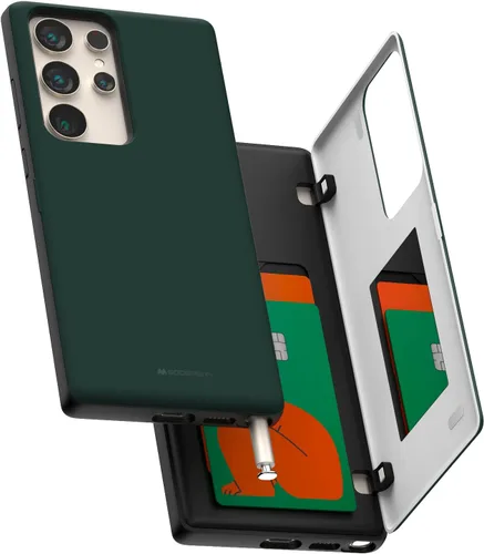 Vista 148 de GOOSPERY Funda tipo cartera para Samsung Galaxy S22 Ultra, [tarjetero] parachoques magnético de puerta con cierre automático, cubierta protectora