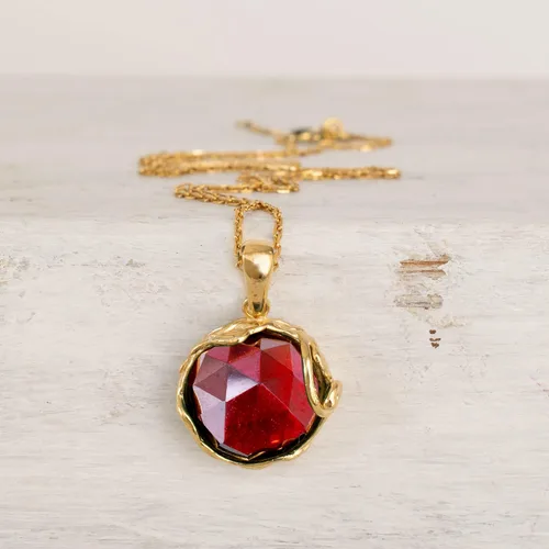 Vista 8 de Collar de piedras preciosas chapado en oro de 14 quilates para mujer, collares de oro de 14 quilates para mujer, oro sobre plata esterlina 925