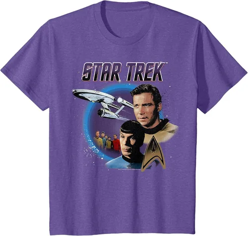 Vista 56 de Star Trek Original Series Vintage Enterprise T-Shirt Baby Blue