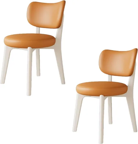 Vista 10 de Juego de sillas de comedor de madera de 1/2/4, sillas de cocina con respaldo curvo, silla de vestíbulo, silla de comedor tapizada, silla de comedor