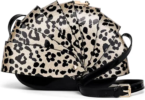 Vista 18 de Bolso bandolera de cuero sintético para mujer, diseño único y plegable