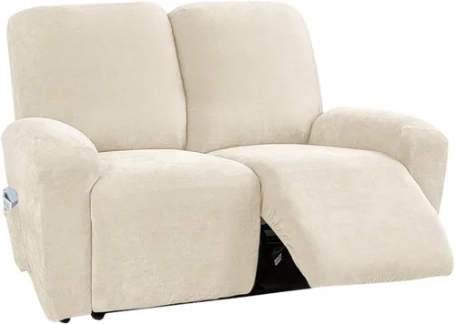 Vista 15 de vctops 4 fundas elásticas de felpilla de lujo para sillas reclinables, protector suave de muebles con parte inferior elástica para niños, gatos, Azul