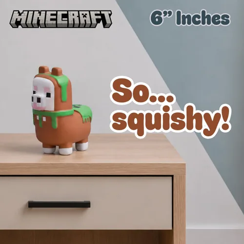 Vista 9 de Minecraft Mega SquishMe Series 2 – Llama – Juguete Squishy perfumado de crecimiento lento de 6 pulgadas