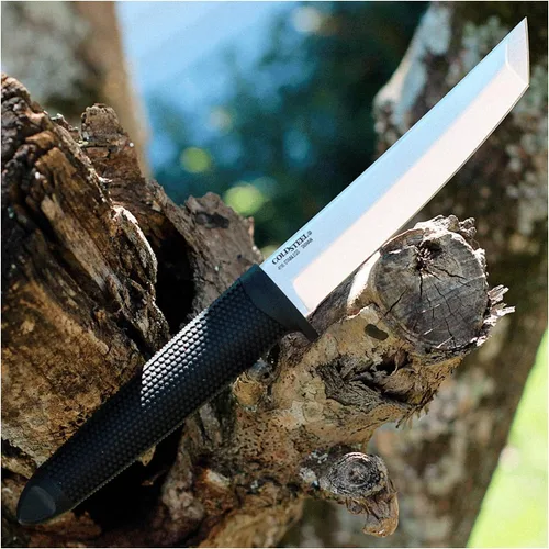 Vista 6 de Cuchillo de caza Cold Steel Tanto Lite resistente y ligero de 4116 acero inoxidable alemán de 6" de hoja fija para uso al aire libre, mango