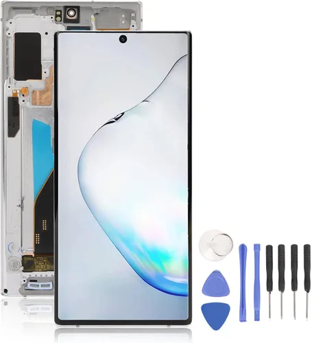 Vista 10 de Reemplazo de pantalla de teléfono para Galaxy Note 10 Plus, pantalla AMOLED de 6.8 pulgadas con soporte de huellas dactilares, ensamblaje