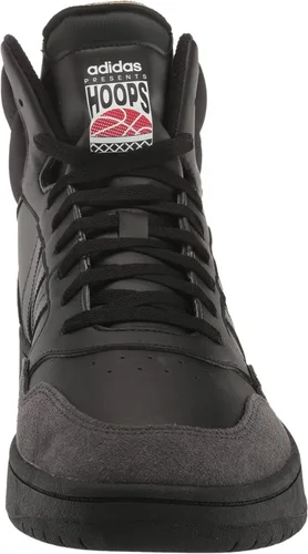 Vista 2 de adidas Hoops 3.0 Mid Tenis de baloncesto para hombre, negro, carbón (BlackBlackCarbon)