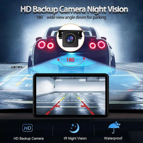 Vista 4 de Pantalla Carplay inalámbrica para coche de 7" HD portátil, estéreo de coche con pantalla táctil con Apple CarPlay y Android Auto con Mirror