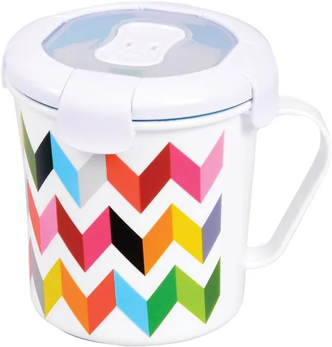 Vista 11 de French Bull Taza de sopa de 23 onzas con asa y tapa ventilada, almacenamiento de alimentos, agarre fresco, a prueba de fugas, apto para lavavajillas