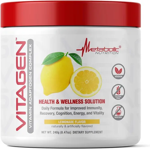 Vista 8 de Metabolic Nutrition Vitagen, Complejo Adaptógeno Vitaminado, 8.47 oz, Solución de Salud y Bienestar (Sidra de Manzana)