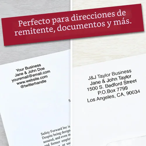 Vista 6 de ExtraMark Sello de dirección de devolución – Sello de goma autoentintado personalizado – Sello personalizado – Texto personalizable con 15