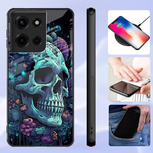 Vista 183 de Funda para Motorola Moto Edge 2022, cubierta trasera de vidrio templado con protector de pantalla, funda protectora a prueba de golpes para Motorola