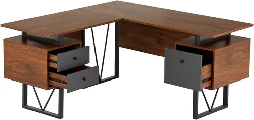 Vista 8 de Techni Mobili Escritorio reversible para computadora en forma de L