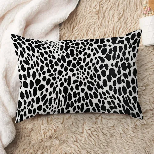 Vista 42 de ArogGeld Funda de cojín lumbar con estampado de leopardo y guepardo negro, funda de almohada para sofá, con manchas de animales marrones y negros