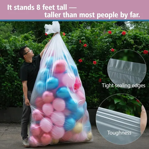 Vista 4 de 2 bolsas de globos de 59 x 98.4 pulgadas para transportar globos para bodas, fiestas Bolsas de globos para transporte extra grandes, los globos