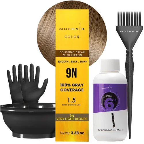 Vista 9 de MOEHAIR Kit de coloración para el cabello Color permanente para el 5NN (marrón claro intenso)