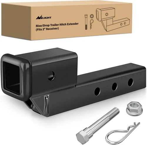 Vista 15 de Nilight Adaptador extensor de receptor de enganche de remolque, reductor de adaptador de enganche de 1-1/4 a 2 pulgadas, convertidor de manguito