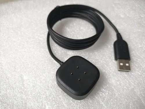 Vista 5 de Magnetismo fuerte compatible con cargador Fitbit Versa 3/4/Sense 1 2, cable de soporte de base de carga de repuesto para reloj inteligente