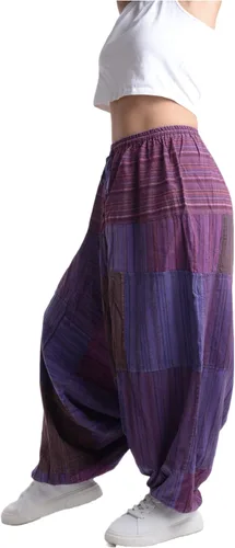 Vista 9 de PEACH PEBBLE Pantalones Harem 100% algodón, pantalones bohemios de yoga hippie