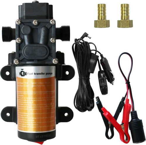 Vista 14 de Juego de bomba de transferencia de combustible de 12V 75W, bomba de transferencia de gasolina que mueve hasta 110 galones de gasolina o diésel por