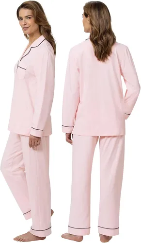 Vista 16 de PajamaGram Conjunto de pijama para mujer – Pijama para mujer, jersey novio, 100% algodón