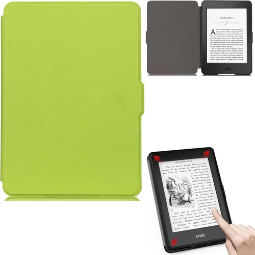 Vista 17 de Funda para Kindle Paperwhite, de piel sintética, con ranuras para tarjetas, con tapa de apagado y encendido automático para Amazon Kindle Paperwhite