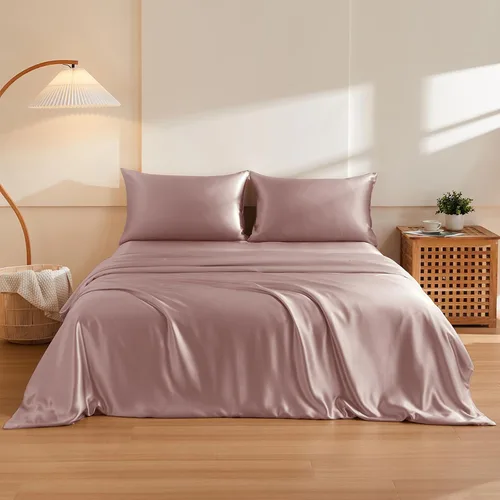 Vista 18 de THXSILK Juego de funda de edredón de seda de morera 100% pura de 3 piezas, ropa de cama de lujo ultra suave de grado 6A+, sábanas de seda