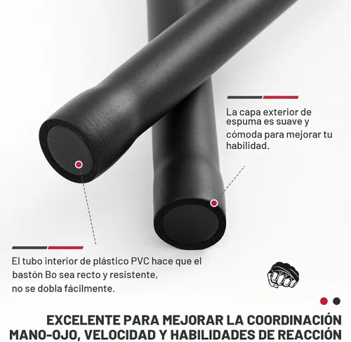 Vista 4 de JellyArch 2 piezas 85 cm de espadas de espuma para práctica, espada acolchada de entrenamiento, palos de kendo, bokken para adultos, artes Negro