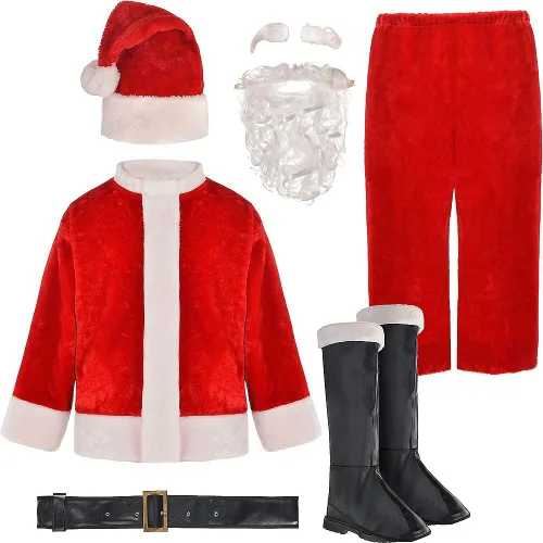 Vista 2 de Red Plush Santa Suit