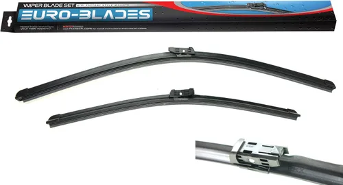 Vista 4 de EURO-BLADES Juego de limpiaparabrisas delantero + trasero: 26 + 20 + 16 pulgadas compatible con Audi Q8, SQ8, RS Q8 2019 y superiores
