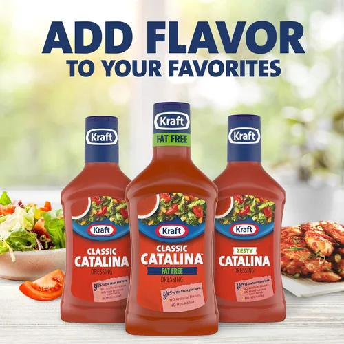 Vista 7 de Kraft Aderezo para ensalada clásico Catalina sin grasa (paquete de 6 unidades, botellas de 16 onzas líquidas)