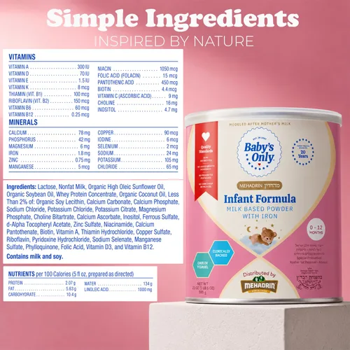 Vista 2 de Baby's Only Baby Formula - Fórmula infantil de nutrición completa, polvo a base de leche con hierro, vitamina E, vitamina D, fórmula infantil fácil