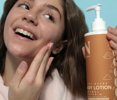 Vista 8 de Dr. Natural Loción hidratante para bebés - Loción de manteca de karité para recién nacidos y niños - Loción corporal para pieles sensibles