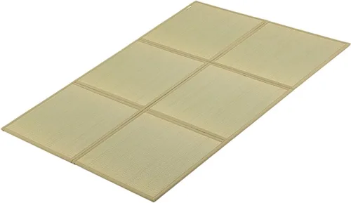 Vista 12 de FULI Colchón de tatami japonés, tapete Igusa (hierba 100% japonesa Rush) se pliega en tres, fabricado en Japón (natural, individual)
