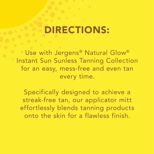 Vista 6 de Jergens - Manopla aplicadora corporal natural brillante, guante de bronceado reutilizable Mezcla sin rayas, protege las manos, cobertura uniforme